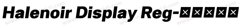 Halenoir Display Reg字体转换